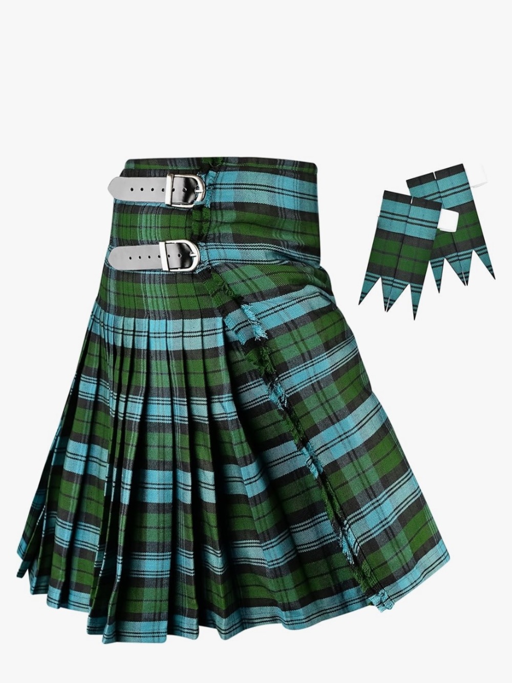 NWT Scottish Tartan Kilt Polyviscose 8 Yard Traditional Mens Kilt